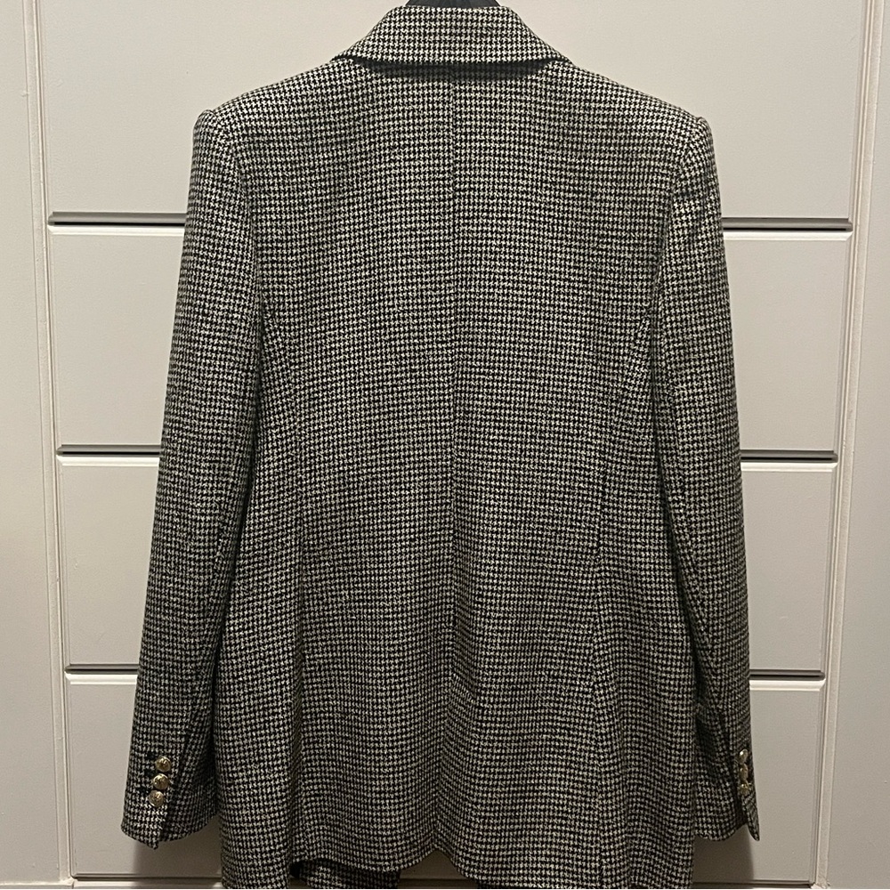 Zara Double Breasted Tailored Houndstooth Blazer - Picture 9 of 10